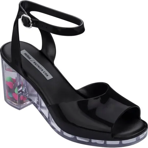 NWT Melissa x Patrick Cox Heart Heel Platform Jelly Sandals - Picture 3 of 5